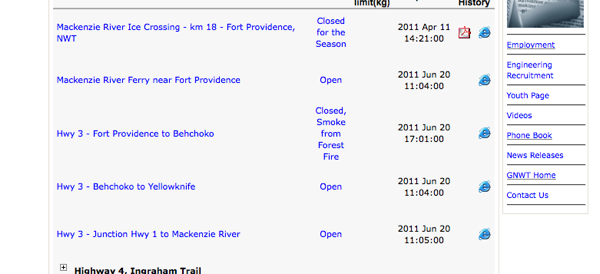 Highway 3 Closed