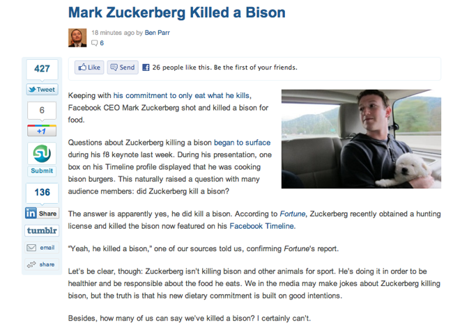 Mark Zuckerberg Hunting