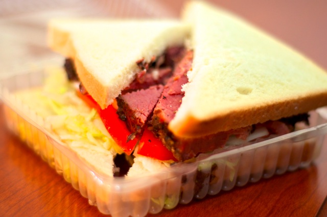 montreal smoked meat sandwich